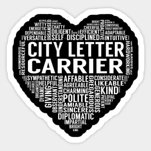 City Letter Carrier Heart Sticker